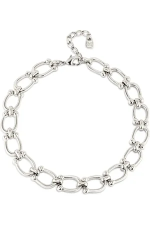 UNO de 50 Collier plaqué argent avec maillons moyens