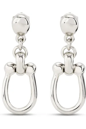 UNO de 50 Boucles d’oreilles plaquées argent avec un maillon moyen