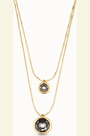 UNO de 50 Collier court plaqué or 18 carats à deux brins de la collection Renaissance