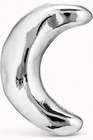 UNO de 50 Piercing plaqué argent en forme de lune