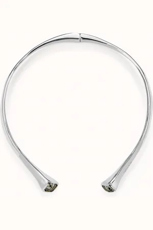 UNO de 50 Collier plaquée argent avec cristal blanc