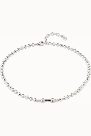 UNO de 50 Court collier plaqué argent