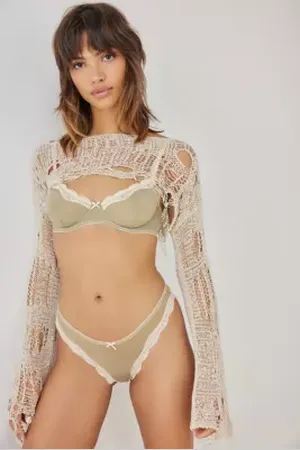 Out From Under Cherish Mesh Thong en