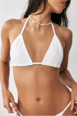 Out From Under Haut de bikini triangle sans couture en dentelle en