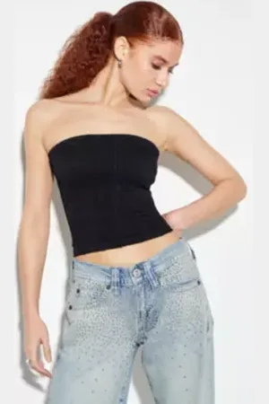 Out From Under Haut Court Bandeau Texture Tapisserie en