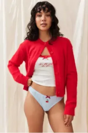 Out From Under Tanga Pointelle Cerise en