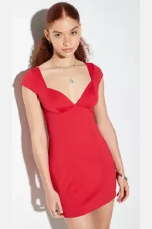 Silence + Noise Greta Sweetheart Mini Dress en