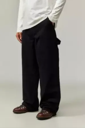 BDG Pantalons de travail noir délavé en