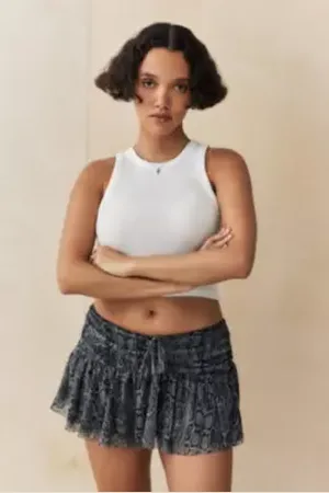 Urban Outfitters UO Bel Jupe-Short Imprimé Serpent par en