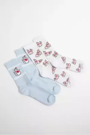 Urban Outfitters Chaussettes UO Bonhomme de neige Paquet de 2 par en Assorti(e)