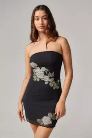 Kimchi Blue Robe Mini Bandeau Florale Alix Kimchi Bleu par en
