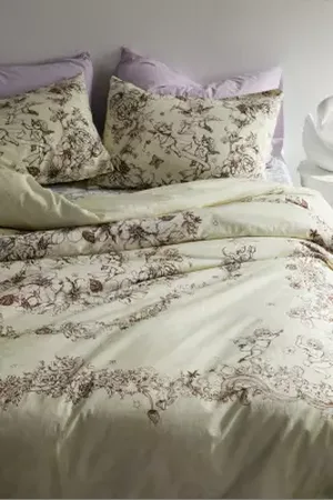 Urban Outfitters Green Cherub Duvet Set par