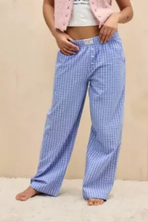 BDG Check Straight Leg Trousers en