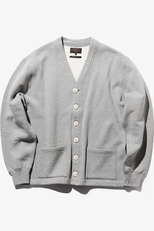 Beams Sweat V Cardigan Raised Back L Homme