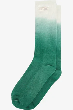 Autry Chaussettes dégradées avec logo brodé et vert M Unisexe