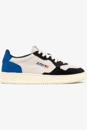 Autry M Medalist Low en daim , noir et bleu 39 EU Homme