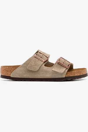Birkenstock Sandales Arizona SFB en daim taupe 36 EU Unisexe