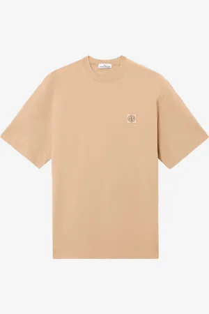 Stone Island T-shirt en jersey de coton beige M Homme