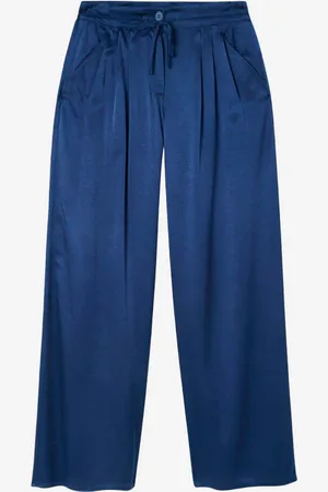 American Vintage Pantalon ample en viscose bleue XS Femme