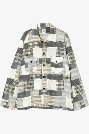SOUTH2 WEST8 Chemise patchwork fumé M Homme
