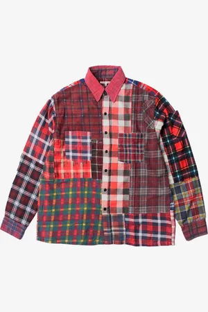 Pins & Needles Chemise en flanelle Rebuild avec ourlet droit et patchwork M Homme