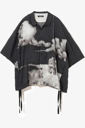 UNDERCOVER Chemise en lin avec impression de nuages 3 JP Homme