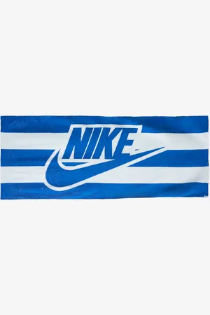 Nike Serviette rayée bleue Club Pool avec Swoosh Unisexe