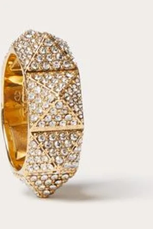 VALENTINO GARAVANI BAGUE EN MÉTAL ROCKSTUD AVEC CRISTAUX SWAROVSKI® Femme L