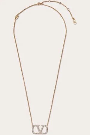 VALENTINO GARAVANI COLLIER VLOGO SIGNATURE EN MÉTAL ET CRISTAUX SWAROVSKI® Femme UNI