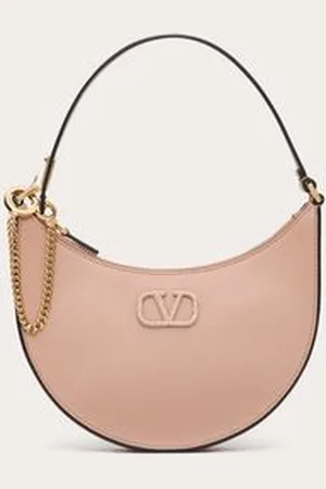 VALENTINO GARAVANI MINI SAC HOBO VLOGO SIGNATURE EN CUIR DE VEAU AVEC LOGO BIJOU Femme UNI