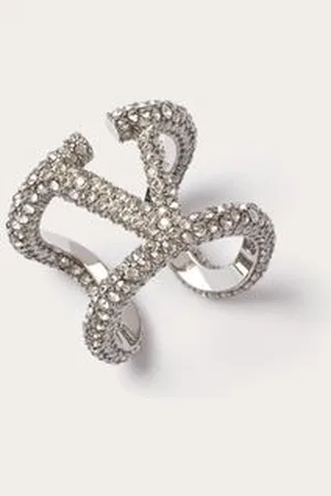 VALENTINO GARAVANI BAGUE VLOGO SIGNATURE EN MÉTAL ET CRISTAUX SWAROVSKI® Femme / 11