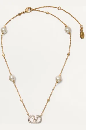 VALENTINO GARAVANI COLLIER VLOGO SIGNATURE EN MÉTAL AVEC PERLES ET CRISTAUX SWAROVSKI® Femme UNI