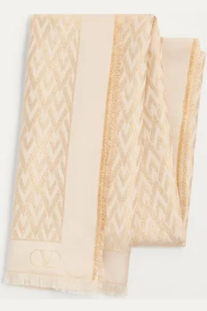 VALENTINO GARAVANI ÉTOLE TOUTE LA V EN SOIE, VISCOSE ET CACHEMIRE Femme / UNI