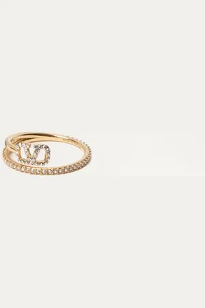 VALENTINO GARAVANI BAGUE VLOGO SIGNATURE EN MÉTAL ET CRISTAUX SWAROVSKI® Femme 11
