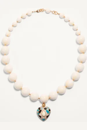 VALENTINO GARAVANI COLLIER COEUR ROYAL EN MÉTAL, RÉSINE, ÉMAIL ET CRISTAUX SWAROVSKI® Femme / / / / UNI