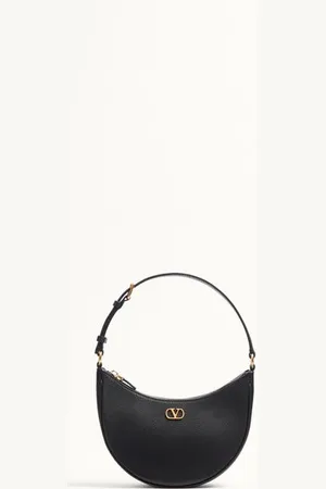 VALENTINO GARAVANI MINI SAC HOBO VLOGO SIGNATURE EN CUIR DE VEAU GRAINÉ Femme UNI