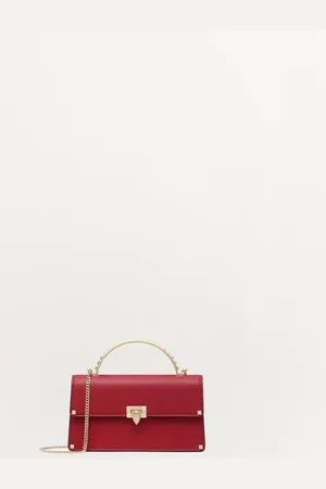 VALENTINO GARAVANI MINI SAC À MAIN ROCKSTUD EN CUIR DE VEAU Femme UNI