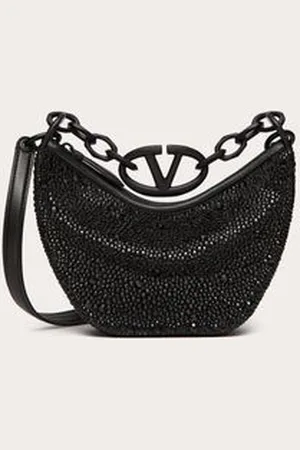 VALENTINO GARAVANI MINI SAC HOBO VLOGO MOON ORNÉ DE STRASS Femme UNI
