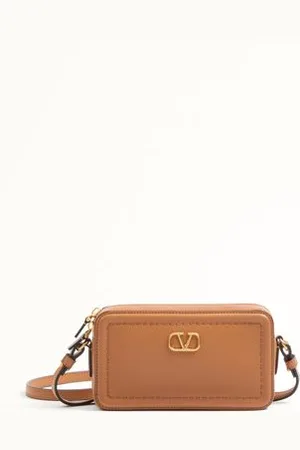 VALENTINO GARAVANI MINI SAC PORTÉ ÉPAULE GARAVANI ALLTIME EN CUIR DE VEAU GRAINÉ Femme UNI