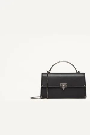 VALENTINO GARAVANI MINI SAC À MAIN ROCKSTUD EN CUIR DE VEAU Femme UNI