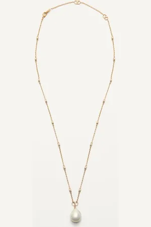 VALENTINO GARAVANI COLLIER VLOGO SIGNATURE EN MÉTAL AVEC PERLE ET CRISTAUX SWAROVSKI Femme / / UNI