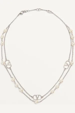 VALENTINO GARAVANI COLLIER VLOGO SIGNATURE EN MÉTAL ET PERLES SWAROVSKI® Femme / UNI