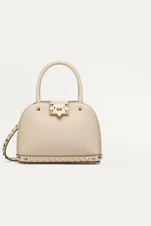 VALENTINO GARAVANI PETIT SAC À MAIN GARAVANI ROCKSTUD EN CUIR DE VEAU GRAINÉ Femme UNI