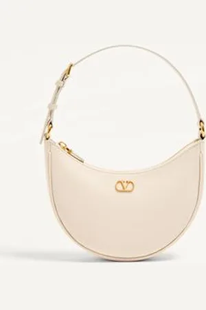 VALENTINO GARAVANI MINI SAC HOBO VLOGO SIGNATURE EN CUIR DE VEAU GRAINÉ Femme UNI
