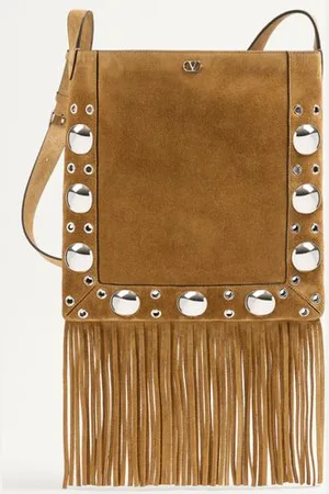 VALENTINO GARAVANI SAC PORTÉ ÉPAULE GARAVANI NELLCÔTE EN DAIM AVEC FRANGES Femme UNI