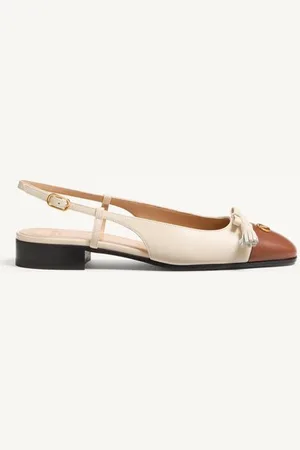 VALENTINO GARAVANI BALLERINES À BRIDE ARRIÈRE VALET DU ROI EN CUIR DE CHEVREAU, TALON : 25 MM Femme / 35.5