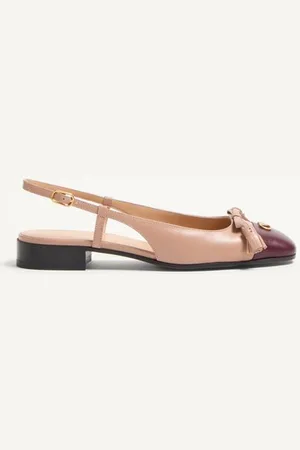VALENTINO GARAVANI BALLERINES À BRIDE ARRIÈRE VALET DU ROI EN CUIR DE CHEVREAU, TALON : 25 MM Femme / 35.5