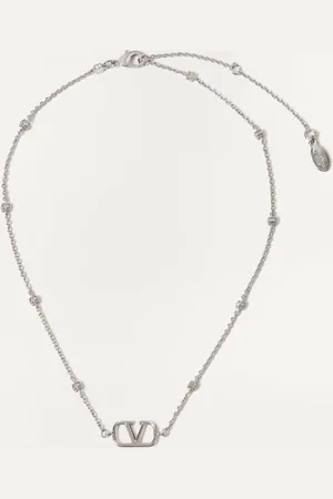 VALENTINO GARAVANI COLLIER MINI VLOGO SIGNATURE EN MÉTAL AVEC CRISTAUX SWAROVSKI® Femme UNI