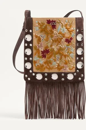 VALENTINO GARAVANI SAC PORTÉ ÉPAULE GARAVANI NELLCÔTE BRODÉ AVEC FRANGES Femme / UNI