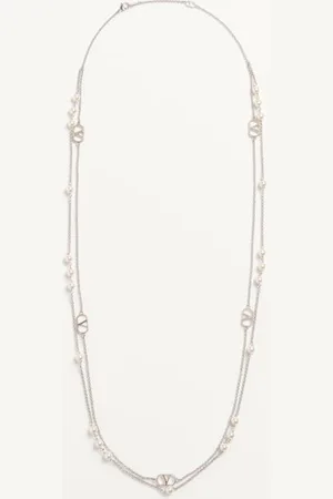 VALENTINO GARAVANI COLLIER VLOGO SIGNATURE EN MÉTAL ET PERLES SWAROVSKI® Femme / UNI